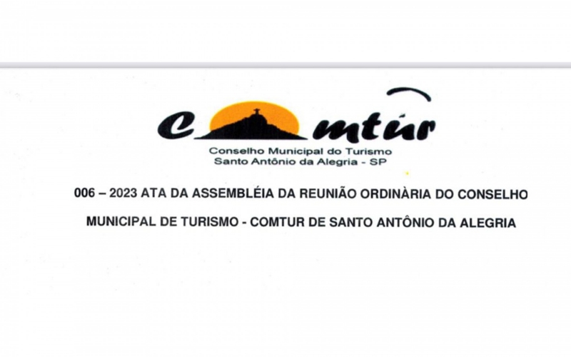 ATA DA ASSEMBLEIA DA REUNIAO ORDINARIA DO CONSELHO MUNICIPAL DE TURISMO